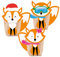 Adventskalender zum Befüllen Foxy Christmas 24 Kraftpapiertüten Geschenktüten Füchse Weihnachten, Weihnachtskalender DIY Bastelset inkl. Accessoires, Aufkleber, Klammern von pajoma