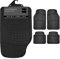 Nyxi 4 Piece Rubber Car Mat (Front + Rear) Universal Non-Slip Deep Dish Heavy Duty for Cars SUV Truck and VAN, Water Proof, All Weather