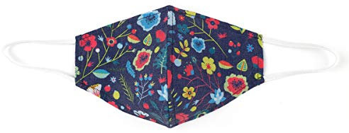 IRORI Hygienische wiederverwendbare Maske, Blumenmotiv, Jugendliche Farben