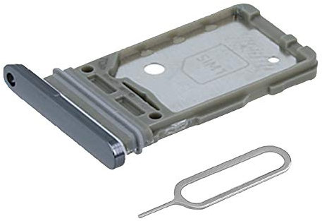 MMOBIEL Dual SIM Kartenhalter Kompatibel mit Samsung Galaxy S21 5G / S21-6.2 inch - 2021 - SIM Card Tray Schlitten - Inkl. Gummidichtung und SIM Pin - Phantom Grey/Schwarz