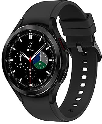 SAMSUNG Smartwatch Galaxy Watch4 Classic LTE in acciaio inossidabile, anello girevole, monitoraggio del benessere, fitness tracker, 2021, nero, 46 mm (versione italiana)
