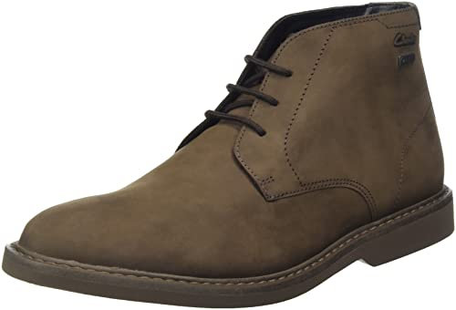 Clarks Atticuslthigtx, Chukka Boot Uomo, Dark Brown Nub, 42 EU