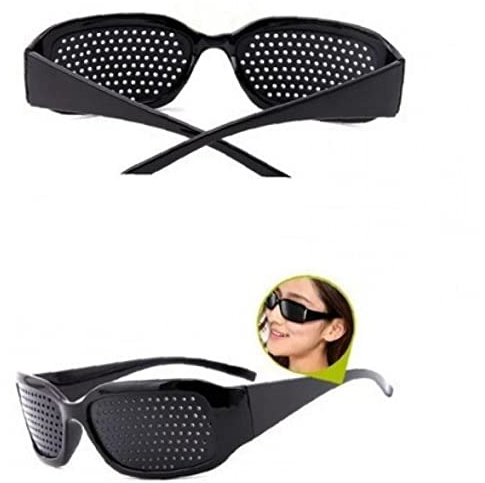 Zonster Black Unisex Eyesight Vision Care Anti-fatigue Glasses Vision Improve Pinhole Glasses for Eye Training Exercise