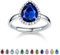 Bestyle Frauen Mondstein Ring Silber 925 Saphir Modeschmuck Ring mit Blau Stein Verstellbarer Damenring Kristall Verlobungsring