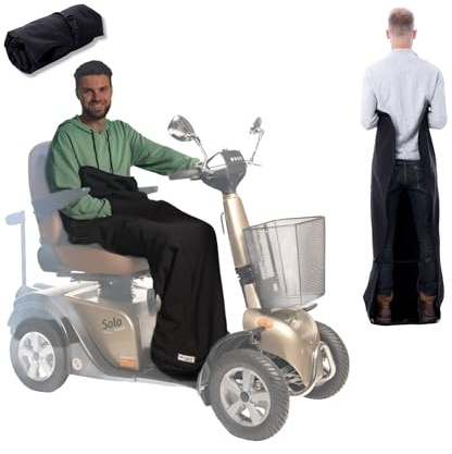 BELIEFF Seniorenmobil Decke - Roller Decke Beinschutz - Rollerdecke Beinschutz Winter - Motorroller Zubehör - Harte Unterlage - Schwarz - Large