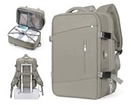 SZLX Großer Reiserucksack Damen,Ryanair Handgepäck 40x20x25 Rucksack 45x36x20 Easyjet mit USB anschluss Rucksack Wasserdicht Laptop Business Herren Reiserucksack Handgepäck Flugzeug mit Schuhfach