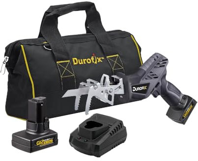 Durofix RJ1217-PMG G12 Brushless Reciprocating Saw Cordless Power Tool Kit | Includes 12V (10.8V) 4.0Ah Lithium-Ion Battery, Charger & Clamping Claw, from The G12 Series of Power Tools