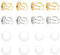 DICOSMETIC 8 Stück 2 Farben Cabochon Ring Basis Fassungen Runde Fingerring Tabletts Leere Manschettenringe Tablett Für Ring Fassungen Mit Glas Cabochons Basteln Schmuckherstellung