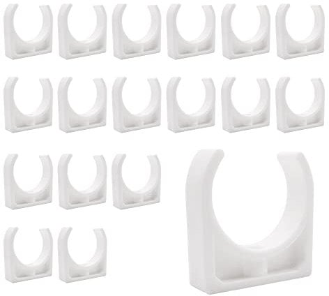 HLIWS Quick-Schellen,18 Stücke Rohrschelle,Klemmschelle,Plastik Befestigungsschelle,Einsteck-Rohrschelle,für Pool,Teich,Schrauben nicht enthalten(Innendurchmesser 40mm)