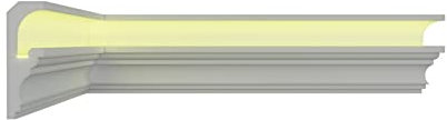 Stuck Dekorbau 20m+4 Ecken Indirekte Beleuchtung LED Lichtprofile Wand Stuckleiste Profil BL 09