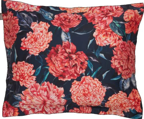 GANT Peony Print Satin-Kissenbezug einzeln Farbe Classic Blue Größe 80x80