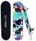 Skateboards für Erwachsene, Jugendliche, Teenager, Mädchen, Jungen, Anfänger, Profi, 78,9 x 20,3 cm, 7-lagiges Ahorn, Doppel-Kick-Konkav, faszinierend cool, solide und langlebig (Totenkopf)