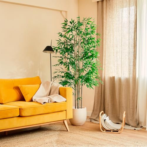 BLAINE | Bambus 180cm| Künstlicher Baum | Kunstbaum Groß | Baum Künstlich für Innen/Außen | Kunst Pflanzen als Dekoration Ohne Pflege | Künstlicher Baum Wohnzimmer | Plastik Baum