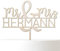 Suzu Papers Cake Topper Hochzeit personalisiert Mr & Mrs aus Holz - Tortenstecker mit Name - Tortentopper Hochzeitstorte Deko (Birke)
