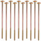 AERZETIX - C67514 - Lot de 10 Vis à bois Ø8x260mm à tête large bombée - à empreinte étoile Т40 - en acier zingué - menuiserie, contreplaqués, agglomérés, mélaminés