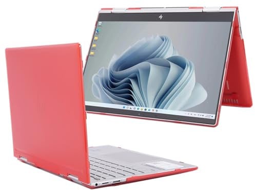 mCover Case Compatible ONLY for 2023-2024 13.3 HP Envy x360 13-BF0000 Series 2-in-1 Convertible Notebook Computers (NOT Fitting Any Other HP Models) - Red