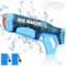 Fast Auto Suction Electric Water Gun,High Powered Automatic Squirt Guns Up to 26-30 FT Range, Full Auto 330+ Continuous IP67 Waterproof Water Pistol for Adults/Kids