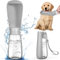 POWZOO 550ML Bouteille d'eau pour Chien Chat,150° Pliable Gourde Chien,Distributeur d'eau Portable étanche,Convient pour Les Sorties,la Marche Quotidienne,Les Voyages,Le Camping.(Gris)