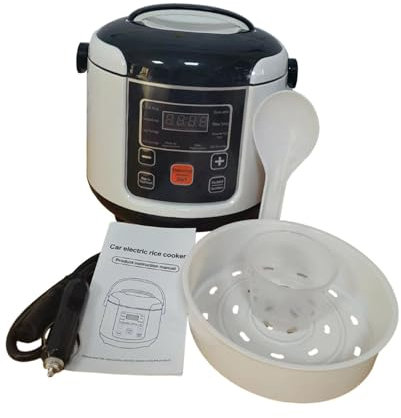 ANSNOW Olla Arrocera Eléctrica Olla Arrocera de Viaje Automóvil Calefacción Portátil Fiambrera Olla de Sopa Multiusos Olla Arrocera Eléctrica, 24 V para Baúles/24V para Troncales