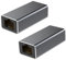 vgggrd 2 Pack Adaptador RJ45 Hembra a Hembra, Conexión Adaptador de Cable Ethernet Modular Apantallado para Cat7/Cat6a/Cat6/Cat5e
