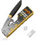 ZOERAX Herramienta de crimpado RJ45 Ethernet crimpadora para RJ11/RJ12 estándar, conectores de paso RJ45, amarillo