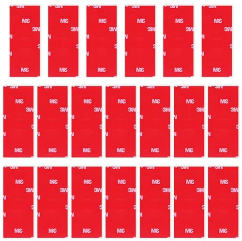 ZXUPOI 20 Stück 3M VHB Doppelseitiges extra starkes Klebeband 2,5 x 5 cm Rot