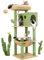 Globlazer F49C Cactus Cat Tower for Indoor Cats, Cactus Series 49inch Cat Climbing Tower Cat Tree with Hammock, Scratching Post, Large Cat Condo House, Cactus Green