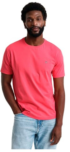 Gant Herren Reg Shield T-Shirt, Rot, L EU