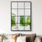 NIMURY Espejo de Pared Rectangular Negro, 66 x 96 cm Espejo Ventana Decorativo de Metal, Espejo Rectangular para Baño, Sala de Estar