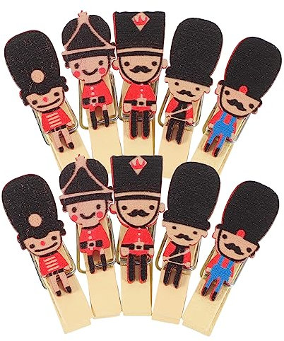ORFOFE 10pezzi Legno Clip per Foto Piccole Mollette per Biglietti da Visita Clip in Legno per Appunti Espositore per Foto per Lavori Fai da Te