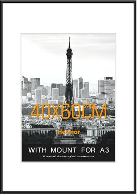 Hesmor 40x60cm Picture Frame Black Aluminum Acrylic Certificate Frame