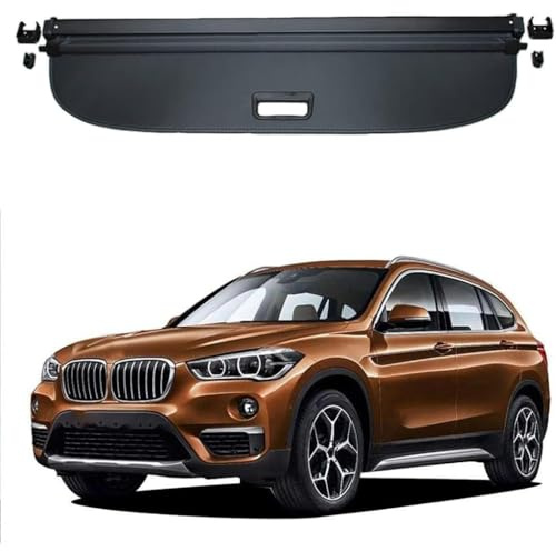 ZZRSXZSR Auto Einziehbarer Laderaumabdeckung für BMW X1 F48 2016-2021,Kofferraum Hutablage Schutz Der PrivatsphäRe Abdeckung Cargo Cover Kofferraumabdeckung Rollo