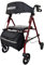 DEMERGY® Faltrollator für Senioren, Leichtgewicht mit extra dickem Sitz und Rückenlehne, Handbremsen und höhenverstellbar, inklusive Rucksack, ideal für ältere Menschen und Personen mit eingesc