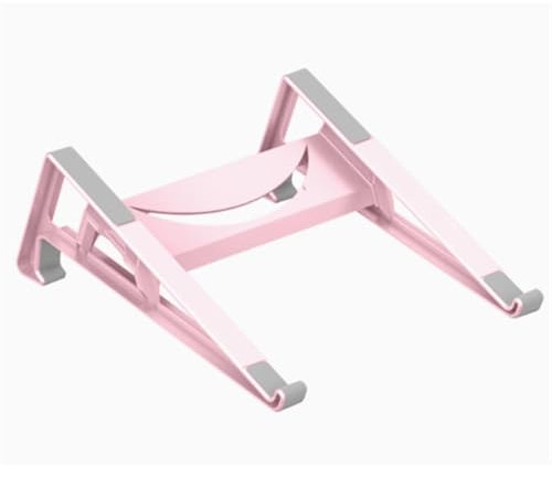 SPXTOM Aluminum Notebook Stand, Desk Ergonomic, Portable Laptop Riser, Notebook Holder, Save Space, 2-in-1, All 17 e-Readers(Pink)