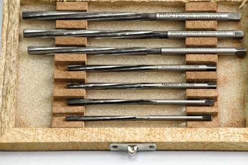 PRAZTECH® 100% HSS Valve Guide Reamer Spiral Fixed | High Speed Steel DIY All Engine Repair Workshop Cutting Hand Tool (7pcs Set : 4mm to 7mm)