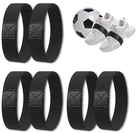 Issimober 6 Stück Schnürsenkel Fixierband, fixierband für fußballschuhe, schnürsenkel fixierband fussball, gegen sich lösende Schleifen, reißfeste Fixierung, 2 cm x 18 cm