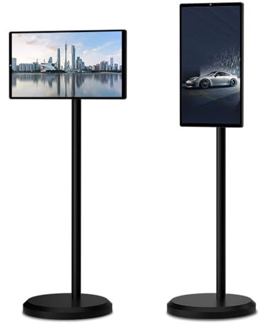 BDJSN 21.5 Inch Portable Smart Screen Monitor, 1080P Rotatable 10-point Touch Screen with 8MP Camera, 4+64G, Android 12, Built-in Battery(6-8H), Bluetooth&WIFI, Built-in Speaker