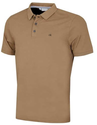 Calvin Klein Mens Campus 3 Button Polo Shirt - Biscuit - XXXXL