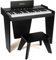 ZIPPY MAT Kids Piano Keyboard, 37 Keys Digital Piano for Kids, Music Educational Instrument, Wood Piano for 3+ Girls and Boys (Black Plus)