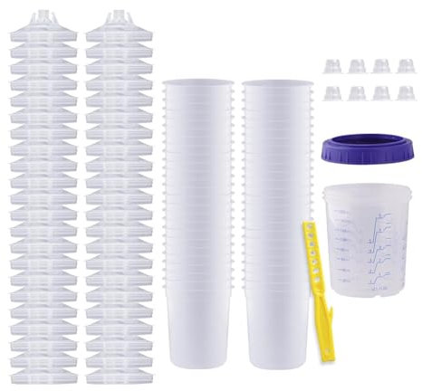 Fnfhsa Tazza per Pistola per Usa e Getta per Pistola A Spruzzo per HVLP, Kit per Pistola per per Auto Facile da Installare