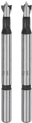 GUOYOU Forstnerbohrer für Holzbearbeitung, 8 mm, Wolframkarbid-Holzlochsägenöffner, für Hartholz, Kunststoff, Sperrholz, Bohrung (Ø 8 mm, Länge 95 mm, runder Schaft), 2 Stück