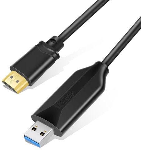 tlidfgeo USB HDMI Adapter, USB zu HDMI Adapter für PC, Laptop HDTV TV, Kompatibel mit Windows 7/8/8.1/10/11/XP/MacOS