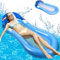Luftmatratze Wasser Hängematte, Aufblasbare Wasserhängematte mit Mesh, Aufblasbare Wasser Pool Luftmatratze, Wasserhängematte Erwachsene, 2-in-1 Schwimmliege, Liege Wasser Bett, für Strand, See (blue)