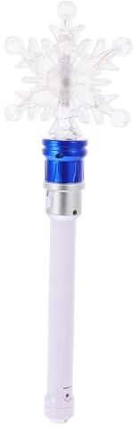 Toyvian Baguette Lumineuse Flocon De Neige LED pour Cosplay Garçon Et Filles, Taille Unique, Rotation Lumineuse Multicolore, Accessoire De Soirée Et Fête, Jouet Magique pour Concerts Et Spectacles,