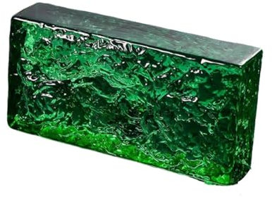 LXHELIVERY Klarglasbaustein, 1 Stück, Rechteckiger, Lichtdurchlässiger Glasbaustein Für Bauzwecke Wie Trennwände Und Hausdekoration(Grün)