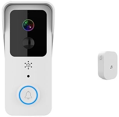 SMTYXS Smart Home Visual Doorbell 2.4G/5G Dual WiFi Outdoor Doorbell Waterproof AC/Wireless PIR Intercom Night Vision(Option 5)