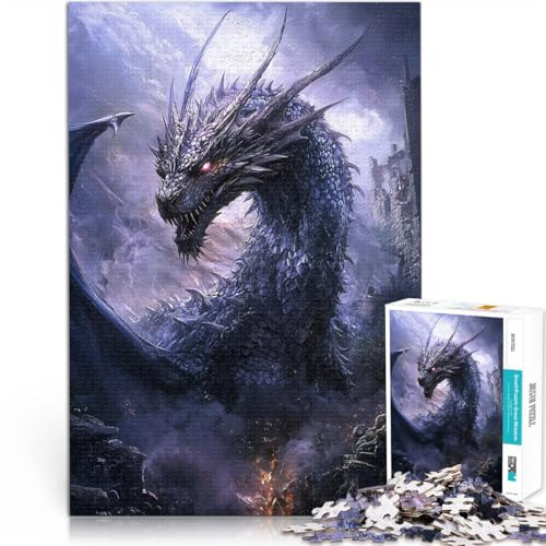 Puzzle 2000 Teile für Erwachsene Drachen Digitale Malerei Aus Karton，Geeignet für Kinder ab 14 Jahren Entspannende Spiele Geburtstagsgeschenk。Größe：70x100cm/27.5x39.3Zoll