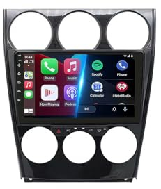 Android 15 2 DIN Radio Coche Pantalla Táctil de 9 Radio para Mazda 6 2004-2015 Unidad Central estéreo Coche con Navegación GPS BT Radio FM Cámara Trasera(8+256G)