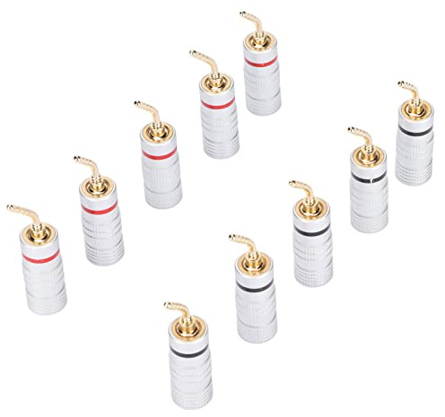 Bewinner Banana Plane, 10pcs Speaker Wire Connectors Resistant Without Welding for Home Cinema
