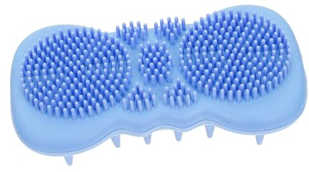 TOPPERFUN Silikon-duschbürste für Körperreinigung Babybadebürste Gesichtsreinigungsbürste Haarbürste Badezimmerzubehör für Empfindliche Haut und Sanfte Massage
